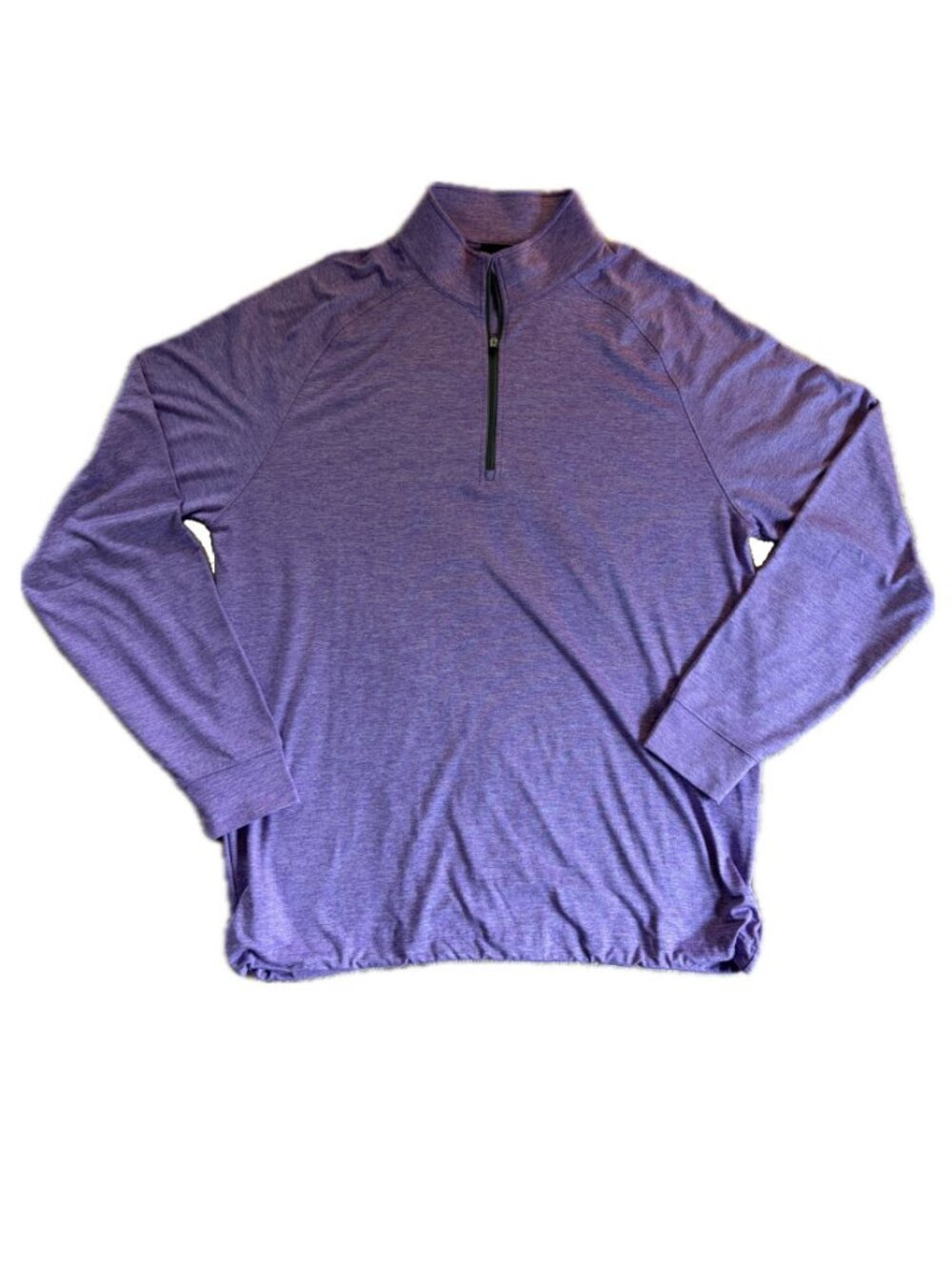 Men's Dunning Golf Heathered Lavender Long Sleeve Quarter Zip - Medium